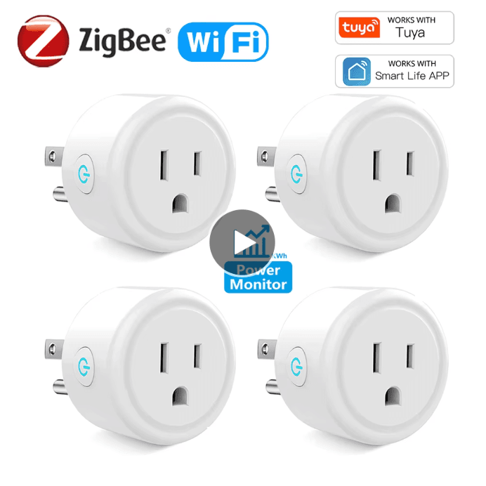PlugSense Tuya WiFi Smart Plug with Power Monitoring