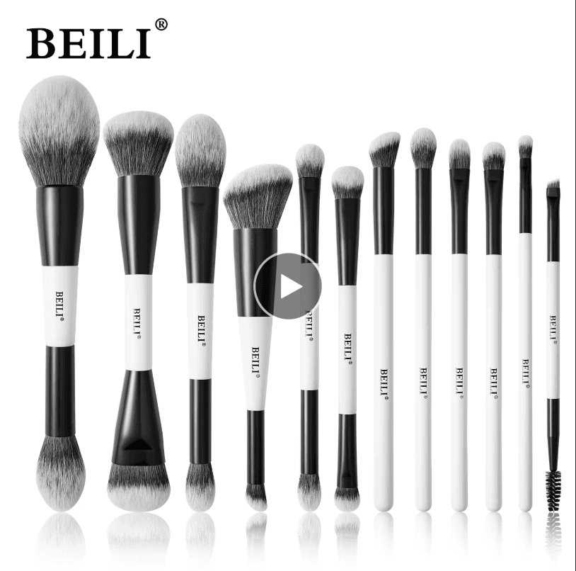 SmoothBrush BEILI Dual-Ended 12-Piece Makeup Brush Set