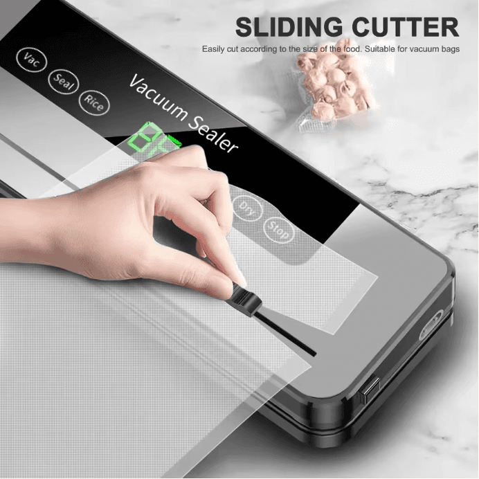 VacSeal Electric Food Vacuum Sealer with Built-In Cutter