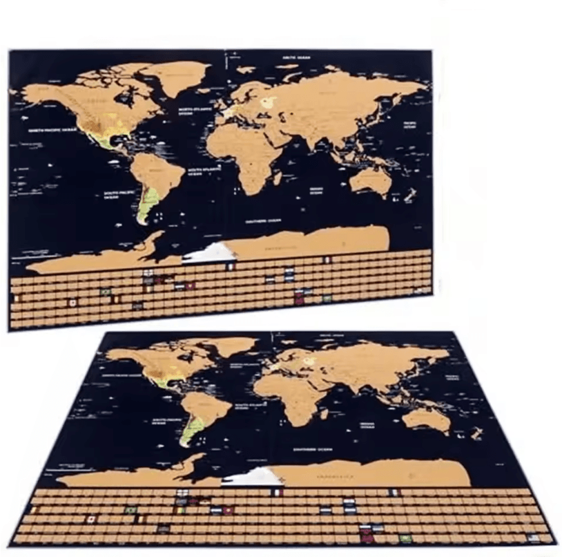 Wanderlust Scratch-Off World Map Poster