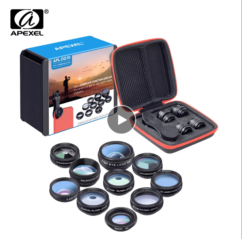 APEXEL 10-in-1 Phone Lens Kit